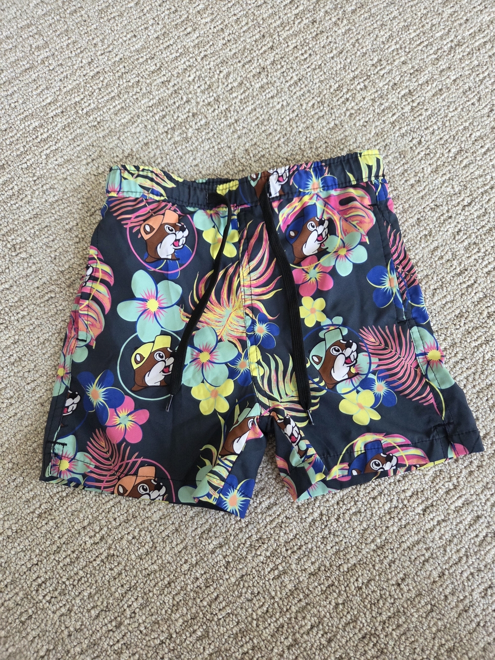 Buc-ee's Floral Tropical Swim Trunks Size 5T